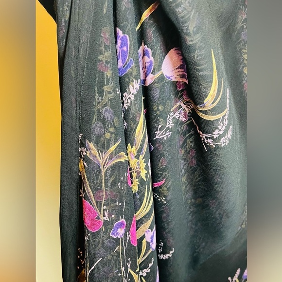 Lola P Flowy Black & Floral 2 layer‎ Sleeveless Dress Size 2X - Picture 10 of 14